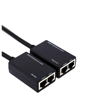 Producătorul Original HDMI 30m Extender | HDMI, Dual Cablu de Rețea 30m Extender | HD Audio Video Transmițător Prin RJ45
